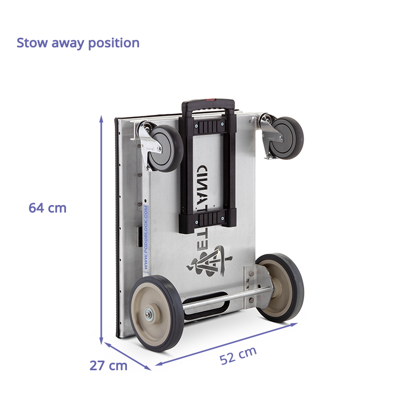 [DK]Rullebord med trolley funktion, Podoblock Dragster, samlet position